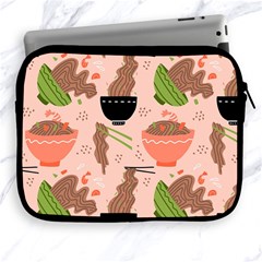 Doodle Yakisoba Seamless Pattern Background Cartoon Japanese Street Food Apple Ipad 2/3/4 Zipper Cases by Grandong