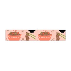 Doodle Yakisoba Seamless Pattern Background Cartoon Japanese Street Food Premium Plush Fleece Scarf (mini)