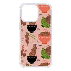 Doodle Yakisoba Seamless Pattern Background Cartoon Japanese Street Food Iphone 13 Pro Tpu Uv Print Case