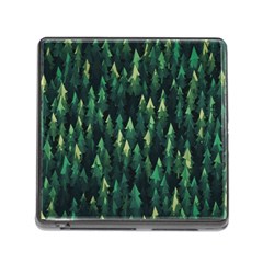 Forest Illustration Memory Card Reader (square 5 Slot)