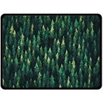 Forest Illustration Two Sides Fleece Blanket (Large) 80 x60  Blanket Front