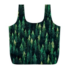 Forest Illustration Full Print Recycle Bag (l) by Grandong