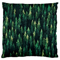 Forest Illustration Standard Premium Plush Fleece Cushion Case (one Side)