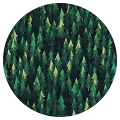 Forest Illustration Round Trivet