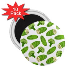 Vegetable Pattern With Composition Broccoli 2 25  Magnets (10 Pack)  by Grandong