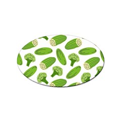 Vegetable Pattern With Composition Broccoli Sticker (oval) by Grandong