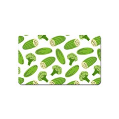 Vegetable Pattern With Composition Broccoli Magnet (name Card) by Grandong