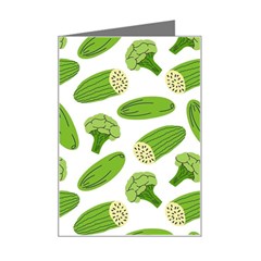 Vegetable Pattern With Composition Broccoli Mini Greeting Card by Grandong