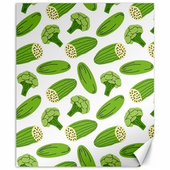 Vegetable Pattern With Composition Broccoli Canvas 8  X 10 