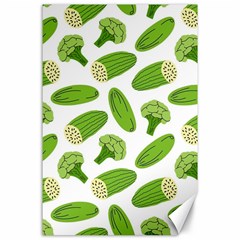 Vegetable Pattern With Composition Broccoli Canvas 24  X 36 