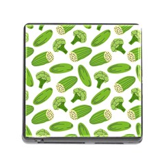 Vegetable Pattern With Composition Broccoli Memory Card Reader (square 5 Slot) by Grandong