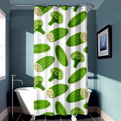 Vegetable Pattern With Composition Broccoli Shower Curtain 36  X 72  (stall)  by Grandong