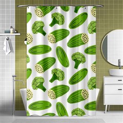 Vegetable Pattern With Composition Broccoli Shower Curtain 48  X 72  (small) 