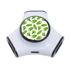 Vegetable Pattern With Composition Broccoli 3-port Usb Hub by Grandong