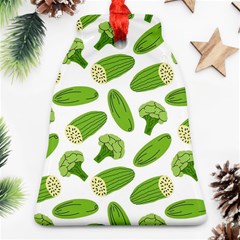 Vegetable Pattern With Composition Broccoli Ornament (bell)