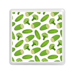 Vegetable Pattern With Composition Broccoli Memory Card Reader (square)