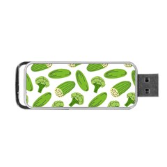 Vegetable Pattern With Composition Broccoli Portable Usb Flash (two Sides) by Grandong