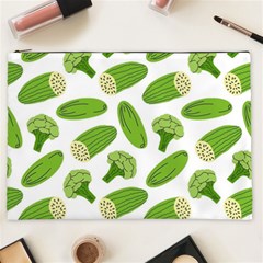 Vegetable Pattern With Composition Broccoli Cosmetic Bag (xxl) by Grandong