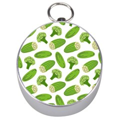 Vegetable Pattern With Composition Broccoli Silver Compasses by Grandong