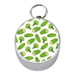 Vegetable Pattern With Composition Broccoli Mini Silver Compasses by Grandong