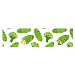 Vegetable Pattern With Composition Broccoli Oblong Satin Scarf (16  X 60 ) by Grandong