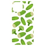 Vegetable Pattern With Composition Broccoli iPhone 14 Black UV Print Case Front