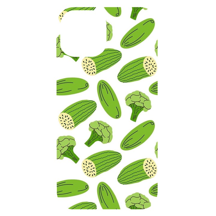 Vegetable Pattern With Composition Broccoli iPhone 14 Black UV Print Case