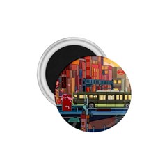 The City Style Bus Fantasy Architecture Art 1 75  Magnets by Grandong