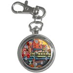 The City Style Bus Fantasy Architecture Art Key Chain Watches Front