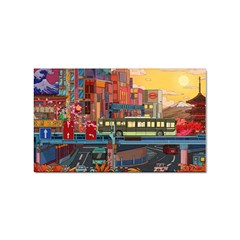 The City Style Bus Fantasy Architecture Art Sticker Rectangular (10 Pack) by Grandong