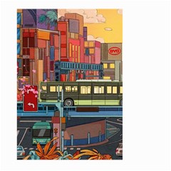 The City Style Bus Fantasy Architecture Art Large Garden Flag (two Sides) by Grandong