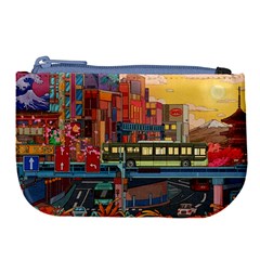 The City Style Bus Fantasy Architecture Art Large Coin Purse by Grandong