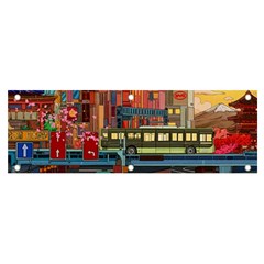 The City Style Bus Fantasy Architecture Art Banner And Sign 6  X 2 