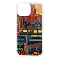 The City Style Bus Fantasy Architecture Art Iphone 13 Mini Tpu Uv Print Case by Grandong