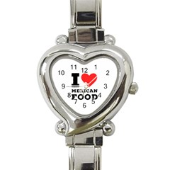 I Love Mexican Food Heart Italian Charm Watch by ilovewhateva