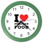 I love Mexican food Color Wall Clock Front