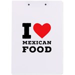 I love Mexican food A4 Acrylic Clipboard Back