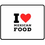 I love Mexican food Two Sides Fleece Blanket (Medium) 58.8 x47.4  Blanket Back