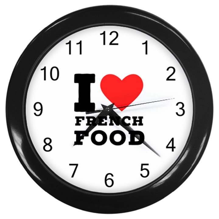 I love French food Wall Clock (Black)