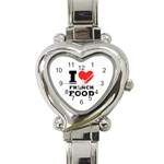 I love French food Heart Italian Charm Watch Front