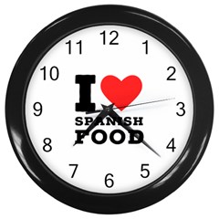 I Love Spanish Food Wall Clock (black) by ilovewhateva