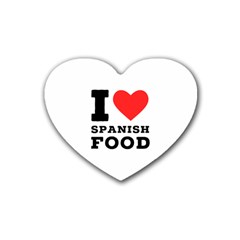 I Love Spanish Food Rubber Coaster (heart) by ilovewhateva