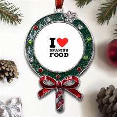 I Love Spanish Food Metal X mas Lollipop With Crystal Ornament by ilovewhateva