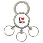 I love Indian food 3-Ring Key Chain Front