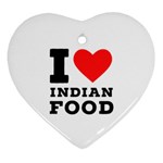 I love Indian food Heart Ornament (Two Sides) Front