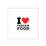 I love Indian food Satin Bandana Scarf 22  x 22  Front