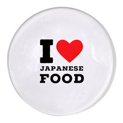 I Love Japanese Food Round Glass Fridge Magnet (4 Pack)