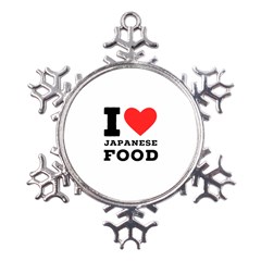 I Love Japanese Food Metal Large Snowflake Ornament