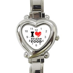 I Love Korean Food Heart Italian Charm Watch by ilovewhateva