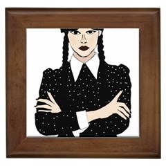 Wednesday addams Framed Tile